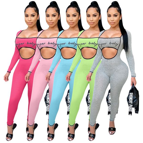 2021 new letter print hollow out long sleeve solid color women jumpsuit autumn fashion rompers bodysuits 7026, Gray
2021 new letter print hollow out long sleeve solid color women jumpsuit autumn fashion rompers bodysuits 7026, Gray