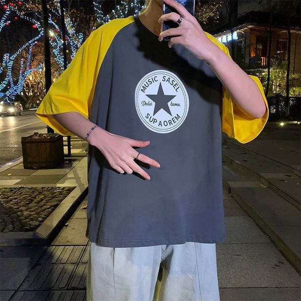 hort sleeve men's summer 2020 new korean 5-sleeve fashion brand ins t-shirt loose fitting clothes, White;black
hort sleeve men's summer 2020 new korean 5-sleeve fashion brand ins t-shirt loose fitting clothes, White;black