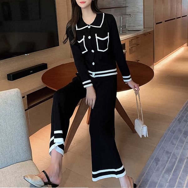 hma autumn and winter arrival women vintage elegant sweater + 2pcs fashion set casual knit wide leg pants suit 210929, White
hma autumn and winter arrival women vintage elegant sweater + 2pcs fashion set casual knit wide leg pants suit 210929, White