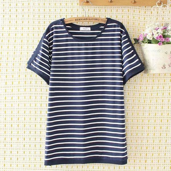 women's t-shirt plus size 2xl-4xl striped tshirts oversized a-line summer, White 
women's t-shirt plus size 2xl-4xl striped tshirts oversized a-line summer, White