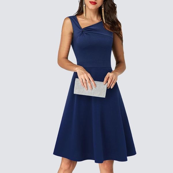 casual dresses women brief elegant ball party sleeveless irregular neckline knot a-line knee length dress ha270, Black;gray
casual dresses women brief elegant ball party sleeveless irregular neckline knot a-line knee length dress ha270, Black;gray