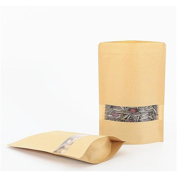 kraft paper bag stand up food pouches with transparent window reusable bags food jllgpn ladyshome 
kraft paper bag stand up food pouches with transparent window reusable bags food jllgpn ladyshome