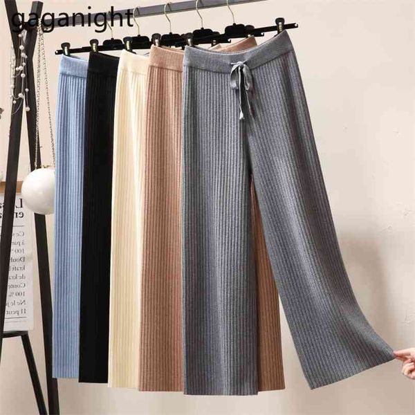fashion women knitted wide leg pant elastic waist solid causal loose trousers korean pants plus size autumn winter 210601, Black;white
fashion women knitted wide leg pant elastic waist solid causal loose trousers korean pants plus size autumn winter 210601, Black;white