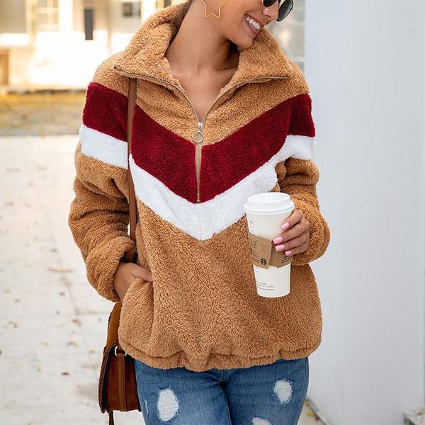 women's hoodies & sweatshirts women casual pullovers solid color stitching pullover pocket zipper long-sleeved coat harajuku, Black
women's hoodies & sweatshirts women casual pullovers solid color stitching pullover pocket zipper long-sleeved coat harajuku, Black