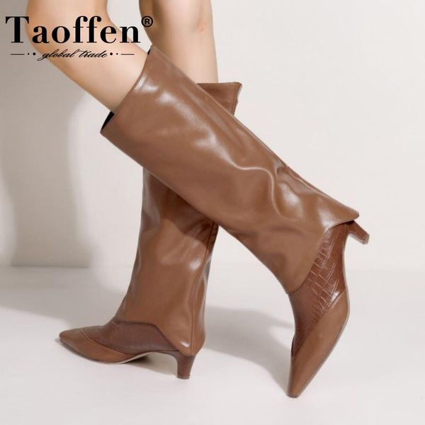 boots taoffen women knee high shoes square toe low heel slip on solid color western party ladies footwear size 34-43, Black
boots taoffen women knee high shoes square toe low heel slip on solid color western party ladies footwear size 34-43, Black