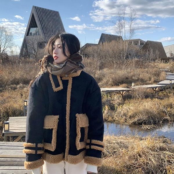 women's wool & blends korean with zipper and fringe turn-down collar all-match woolen coat for 2021 autumn women tide loose warm fashio, Black
women's wool & blends korean with zipper and fringe turn-down collar all-match woolen coat for 2021 autumn women tide loose warm fashio, Black
