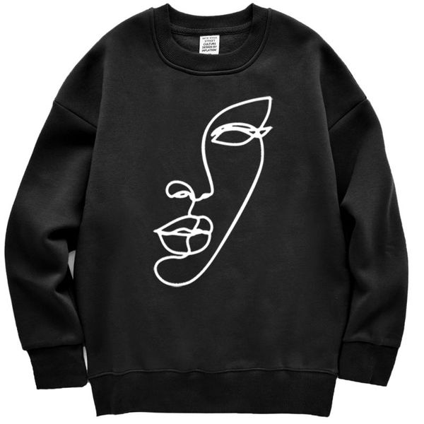 women's hoodies & sweatshirts stick figure side face print hoody female hip hop loose sweatshirt fashion fleece crewneck women pullover, Black
women's hoodies & sweatshirts stick figure side face print hoody female hip hop loose sweatshirt fashion fleece crewneck women pullover, Black