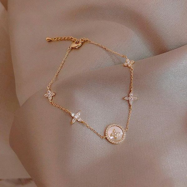 charm bracelets bracelet luxury fashion cubic zirconia natural shell stone gold chain plum blossom cross for women girls jewelry, Golden;silver
charm bracelets bracelet luxury fashion cubic zirconia natural shell stone gold chain plum blossom cross for women girls jewelry, Golden;silver
