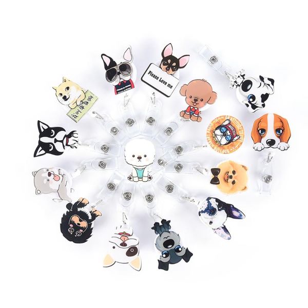 card holders lovely 1pcs cute mini cartoon dog retractable badge reel exihibiton id name holder, Brown;gray
card holders lovely 1pcs cute mini cartoon dog retractable badge reel exihibiton id name holder, Brown;gray