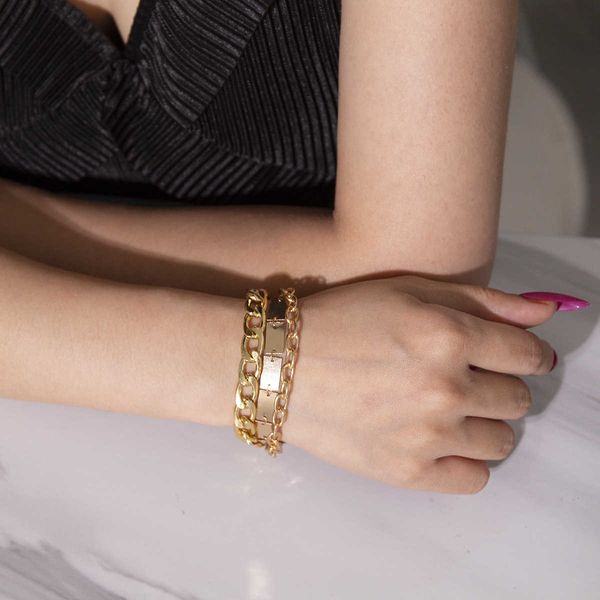 jewelry personality square mix simple hand decoration female punk geometric chain multi layer bracelet, Silver
jewelry personality square mix simple hand decoration female punk geometric chain multi layer bracelet, Silver