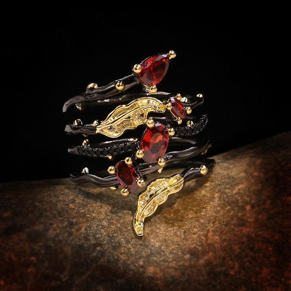 cluster rings ricki vintage multi-layer branch vine ruby 925 silver for women statement wedding band ring cocktail italian jewelry, Golden;silver
cluster rings ricki vintage multi-layer branch vine ruby 925 silver for women statement wedding band ring cocktail italian jewelry, Golden;silver