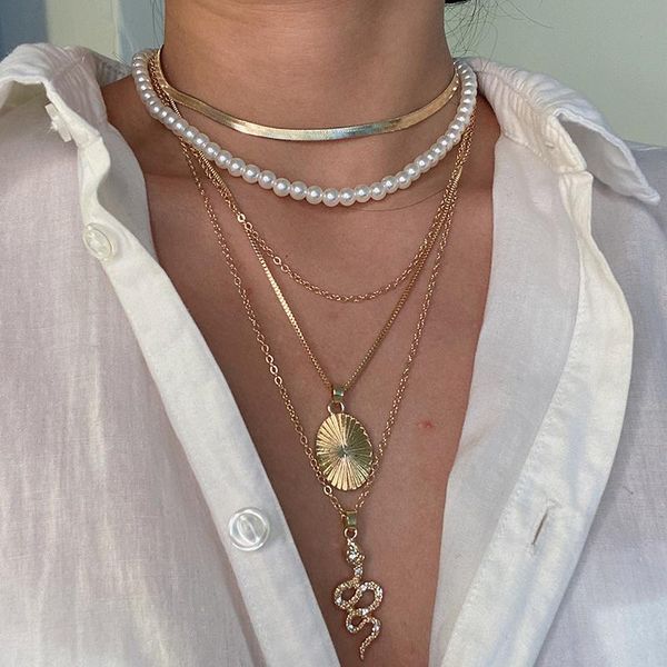 pendant necklaces layered necklace snake shape fashion women punk gothic multilayer gold jewelry gift wholesale 2021, Silver
pendant necklaces layered necklace snake shape fashion women punk gothic multilayer gold jewelry gift wholesale 2021, Silver