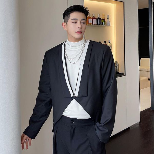 men's suits & blazers suit coat spring and autumn high sense of minority design short black fried street trend net red top, White;black
men's suits & blazers suit coat spring and autumn high sense of minority design short black fried street trend net red top, White;black