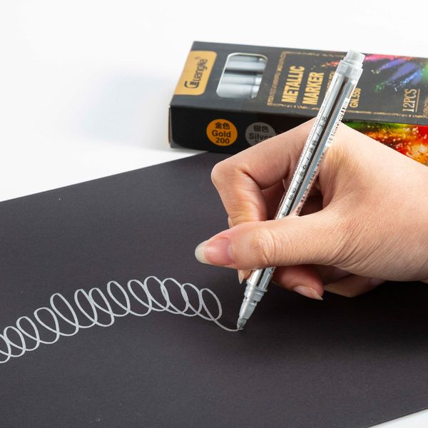 2 Pcs DIY Metal Waterproof Permanent Paint Marker Pens Sharpie Gold and Silver 1.5mm Student Supplies Craftwork Pen Art painting
2 Pcs DIY Metal Waterproof Permanent Paint Marker Pens Sharpie Gold and Silver 1.5mm Student Supplies Craftwork Pen Art painting