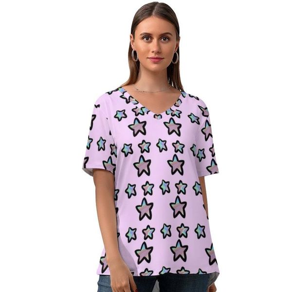 women's t-shirt holo tee shirt simple pattern women t v neck short-sleeve street wear large, White
women's t-shirt holo tee shirt simple pattern women t v neck short-sleeve street wear large, White