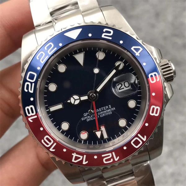 wristwatches man gmt ceramic bezel mens mechanical stainless steel automatic movement watch luxury sports self-wind jubilee master watches, Slivery;brown
wristwatches man gmt ceramic bezel mens mechanical stainless steel automatic movement watch luxury sports self-wind jubilee master watches, Slivery;brown