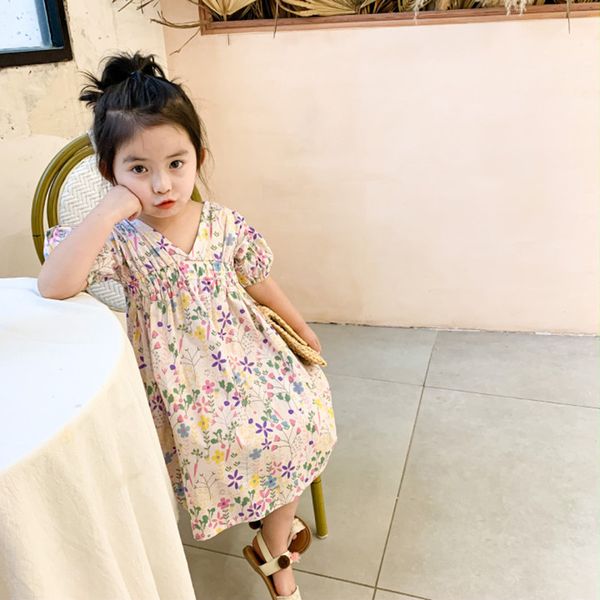children's skirt summer girl's flower dress girl's v-neck sweet floral dress idyllic lovely princess dress, Red;yellow
children's skirt summer girl's flower dress girl's v-neck sweet floral dress idyllic lovely princess dress, Red;yellow