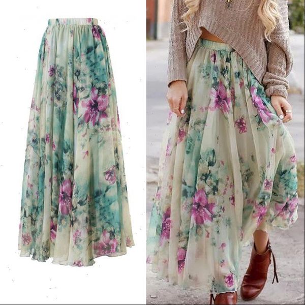 2021 fashion boho women flower long skirt summer floral chiffon flared pleated skirt beach sunny skirts women summer clothing, Black
2021 fashion boho women flower long skirt summer floral chiffon flared pleated skirt beach sunny skirts women summer clothing, Black