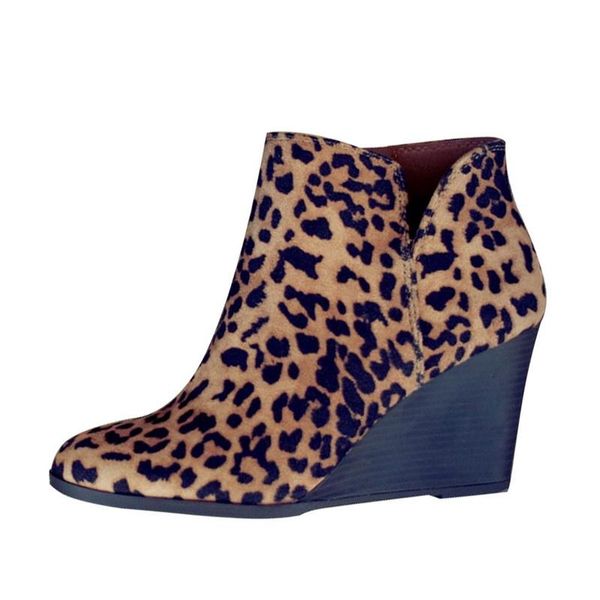 boots nice women autumn wedge shoes round toe ladies leopard fashion mother leather drop, Black
boots nice women autumn wedge shoes round toe ladies leopard fashion mother leather drop, Black