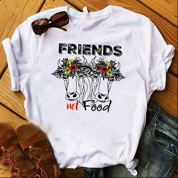 women lady t shirt friends not food bull printed tshirt short sleeve tee shirt women female clothes graphic t shirt, White
women lady t shirt friends not food bull printed tshirt short sleeve tee shirt women female clothes graphic t shirt, White