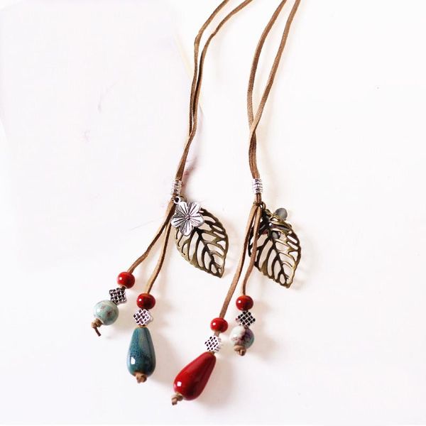 pendant necklaces fashion leisure alloy flowers leaf ceramic necklace handmade porcelain beads rope chain long sweater for women girl, Silver
pendant necklaces fashion leisure alloy flowers leaf ceramic necklace handmade porcelain beads rope chain long sweater for women girl, Silver