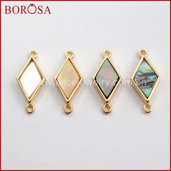 pendants borosa 20pcs natural shell gold bezel rhombic connectors for bracelet/necklaces copper abalone connector wx1005, Black
pendants borosa 20pcs natural shell gold bezel rhombic connectors for bracelet/necklaces copper abalone connector wx1005, Black