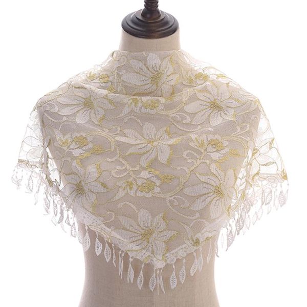 scarves arrival triangle lace veil scarf embroidered tassel pendant shawl spanish mantilla head cover, Blue;gray
scarves arrival triangle lace veil scarf embroidered tassel pendant shawl spanish mantilla head cover, Blue;gray