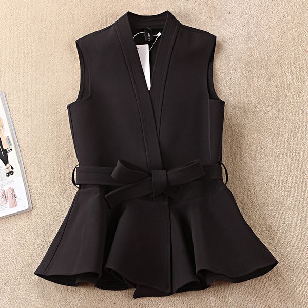 2021 new nevettle black belted vest women spring casual colete femme dq7r, Black;white
2021 new nevettle black belted vest women spring casual colete femme dq7r, Black;white