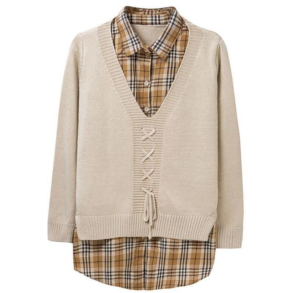 women's sweaters spring autumn style patchwork knitted pullover sweater lady casual long sleeve turn-down collar outwear zz0923, White;black
women's sweaters spring autumn style patchwork knitted pullover sweater lady casual long sleeve turn-down collar outwear zz0923, White;black