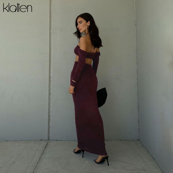 women hollow out off shoulder long dress autumn office lady fashion casual simple slim streetwear female dresses, Black;gray
women hollow out off shoulder long dress autumn office lady fashion casual simple slim streetwear female dresses, Black;gray