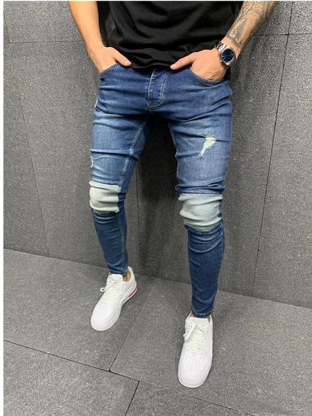 men's jeans high street color piece men skinny zipper denim hole wash vintage hip hop work trousers slim elastic waistline 3xl, Blue
men's jeans high street color piece men skinny zipper denim hole wash vintage hip hop work trousers slim elastic waistline 3xl, Blue