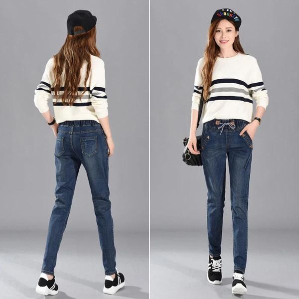 women's jeans elastic waist drawstring women 2021 fashion elegant trousers for harem pants denim black gray pantalon mujer cowboy, Blue
women's jeans elastic waist drawstring women 2021 fashion elegant trousers for harem pants denim black gray pantalon mujer cowboy, Blue