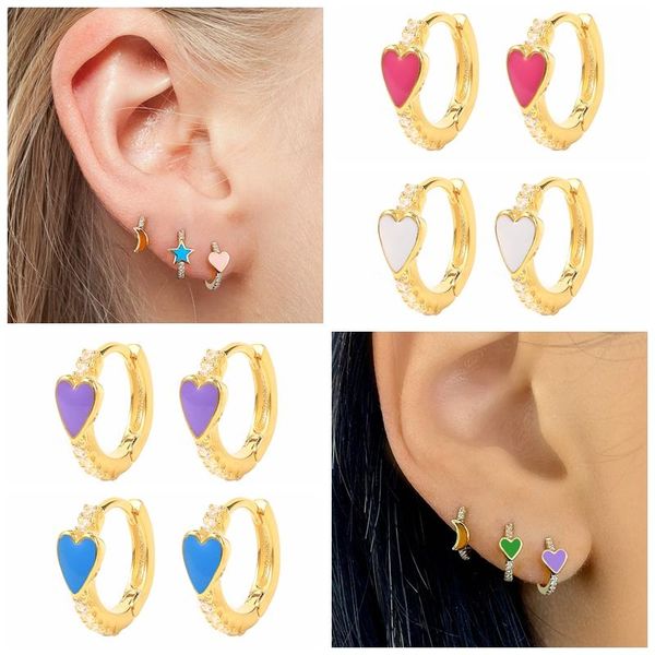 hoop & huggie 925 sterling silver colorful heart round earring enamel dripping love earrings women circle pendientes plata jewelry, Golden;silver
hoop & huggie 925 sterling silver colorful heart round earring enamel dripping love earrings women circle pendientes plata jewelry, Golden;silver