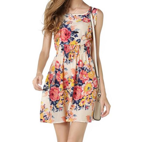casual dresses summer short dress women clothes floral print beach tank mini korean elegant vestidos female, Black;gray
casual dresses summer short dress women clothes floral print beach tank mini korean elegant vestidos female, Black;gray