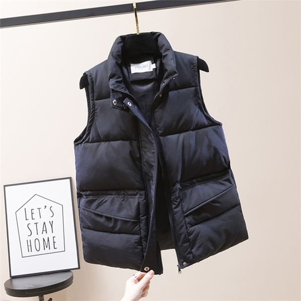 solid short style vest for women cotton padded plus size womens winter sleeveless jacket with zipper stand collar casual coats, Black;white
solid short style vest for women cotton padded plus size womens winter sleeveless jacket with zipper stand collar casual coats, Black;white