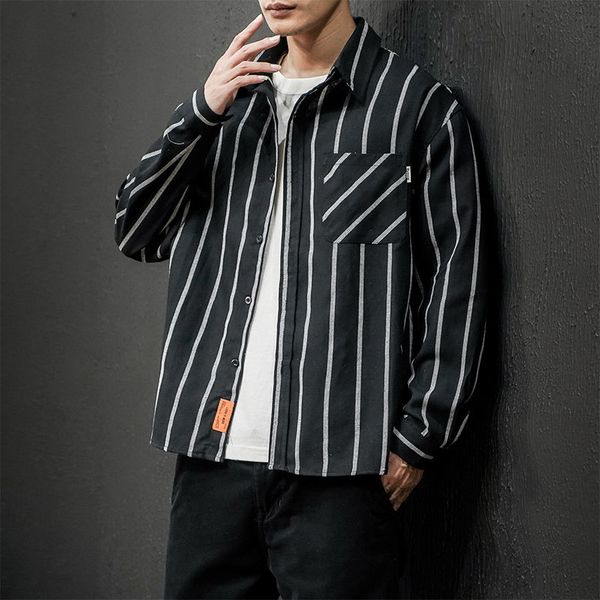 2021 new men's oversized striped shirts mens fashion cotton blouse 5xl oversize long sleeves shirt for men man clothing casual k52t, White;black
2021 new men's oversized striped shirts mens fashion cotton blouse 5xl oversize long sleeves shirt for men man clothing casual k52t, White;black