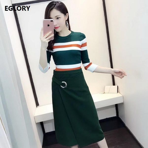 women's suits & blazers korean fashion skirt ladies striped print sweaters pullover+buckle belts mid calf length green sets 2 pieces, White;black
women's suits & blazers korean fashion skirt ladies striped print sweaters pullover+buckle belts mid calf length green sets 2 pieces, White;black