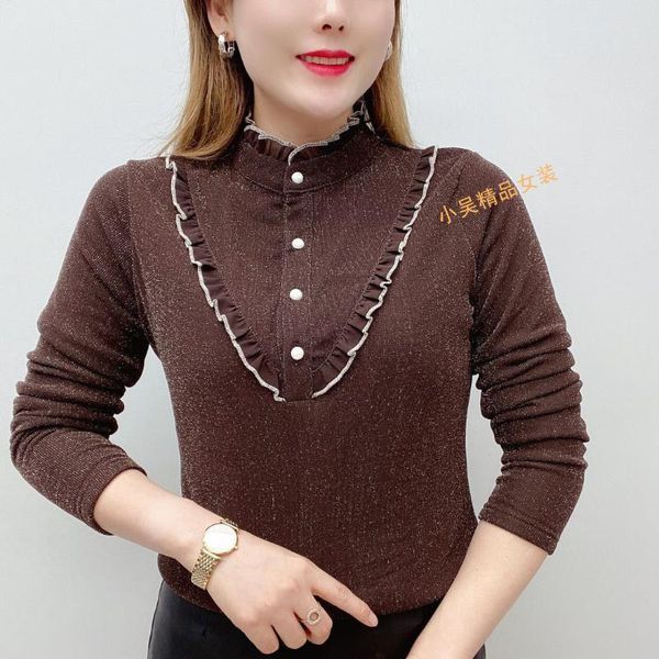 women's blouses & shirts women blouse winter coat autumn underwear blusas ropa de mujer, White
women's blouses & shirts women blouse winter coat autumn underwear blusas ropa de mujer, White