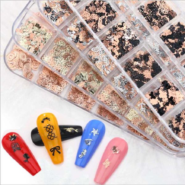 nail art decorations 12 grid brand logo french d mixed ultra-thin computer tablet japanese diy decoration accessorie, Silver;gold
nail art decorations 12 grid brand logo french d mixed ultra-thin computer tablet japanese diy decoration accessorie, Silver;gold