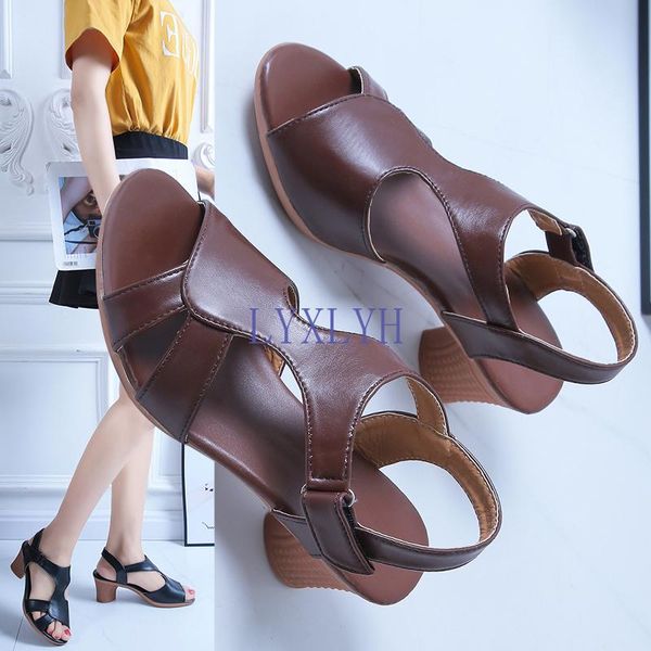 women's summer pu platform high heels sandals 2021open toe thick heels waterproof shoes ankle strap fish mouth footwear, Black
women's summer pu platform high heels sandals 2021open toe thick heels waterproof shoes ankle strap fish mouth footwear, Black