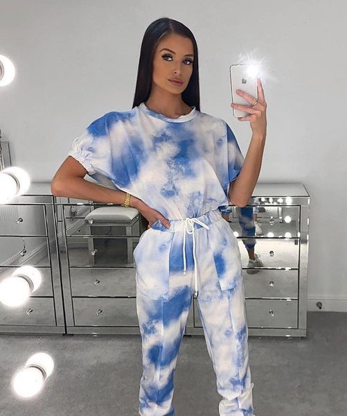summer tracksuits two piece set women tie dye printed o neck short sleeve high waist pant lounge suits plussize oversize, Gray
summer tracksuits two piece set women tie dye printed o neck short sleeve high waist pant lounge suits plussize oversize, Gray