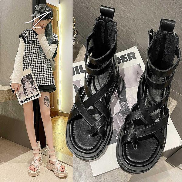 sandals clip toe fairy style 2021 summer muffin thick bottom high hollow roman beach foot cool boots, Black
sandals clip toe fairy style 2021 summer muffin thick bottom high hollow roman beach foot cool boots, Black