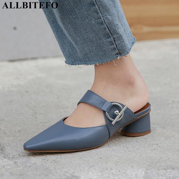 slippers allbitefo brand high heels genuine leather office ladies shoes quality thick heel summer women flip flops slipper, Black
slippers allbitefo brand high heels genuine leather office ladies shoes quality thick heel summer women flip flops slipper, Black