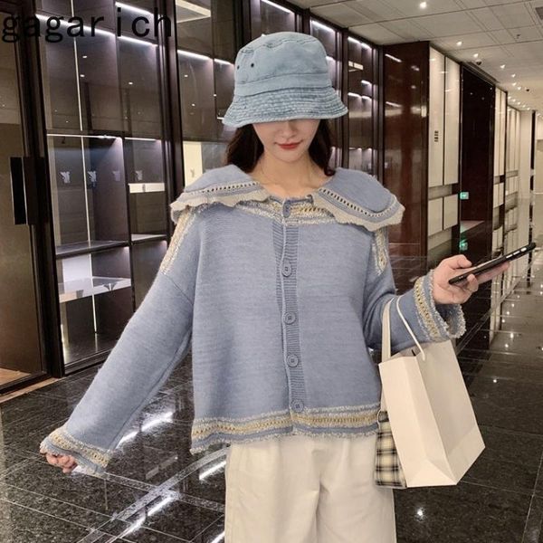 women's knits & tees gagarich woman cardigan spring autumn ins gentle style loose sailor collar color contrast long sleeves female knit, White
women's knits & tees gagarich woman cardigan spring autumn ins gentle style loose sailor collar color contrast long sleeves female knit, White
