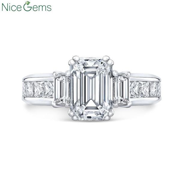 cluster rings nicegems 14k white gold emerald cut three stone ring center 2.5ct df color 5.1ctw moissanite diamond engagement with accent, Golden;silver
cluster rings nicegems 14k white gold emerald cut three stone ring center 2.5ct df color 5.1ctw moissanite diamond engagement with accent, Golden;silver