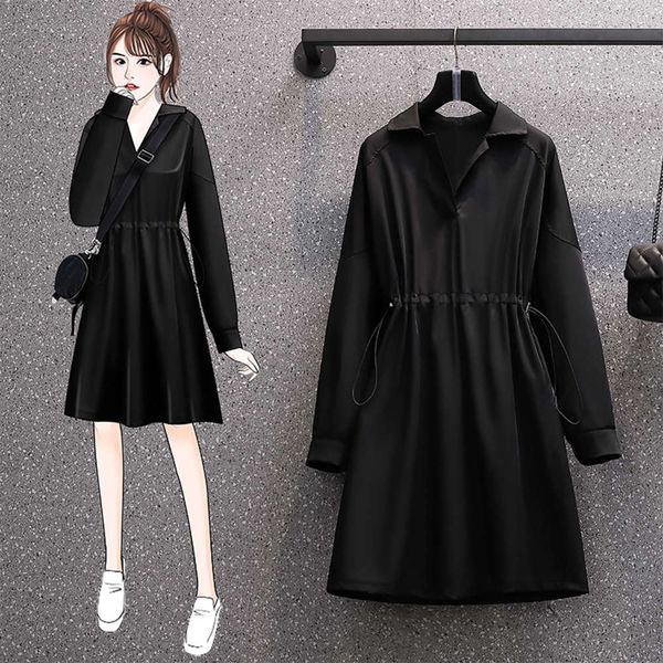 2021 spring new large size women's slightly fat mm belly covering waist age reducing t-shirt v-neck dress, Black;gray
2021 spring new large size women's slightly fat mm belly covering waist age reducing t-shirt v-neck dress, Black;gray