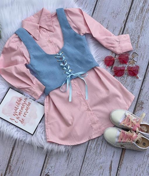girl's dresses 0-5y fashion kids girls autumn solid dress+denim vest 2pcs long sleeve single breasted a-line dress, Red;yellow
girl's dresses 0-5y fashion kids girls autumn solid dress+denim vest 2pcs long sleeve single breasted a-line dress, Red;yellow