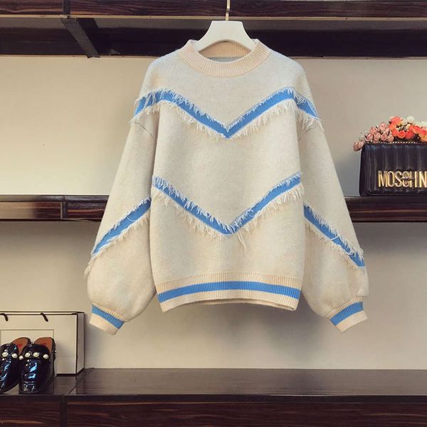 fashion fat large women's autumn winter 2020 sister new loose and lazy style pullover sweater luxury, White;black
fashion fat large women's autumn winter 2020 sister new loose and lazy style pullover sweater luxury, White;black