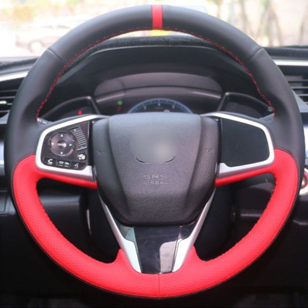 leather steering wheel hand-stitch on wrap cover for honda civic 10th 2016-2017 crv cr-v 2017
leather steering wheel hand-stitch on wrap cover for honda civic 10th 2016-2017 crv cr-v 2017