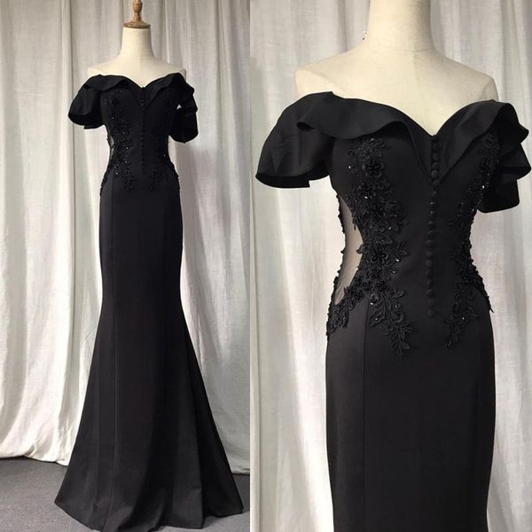 party dresses black evening stretch mermaid buttons dress bead appliques lace formal off shoulder short sleeves women gown, White;black
party dresses black evening stretch mermaid buttons dress bead appliques lace formal off shoulder short sleeves women gown, White;black